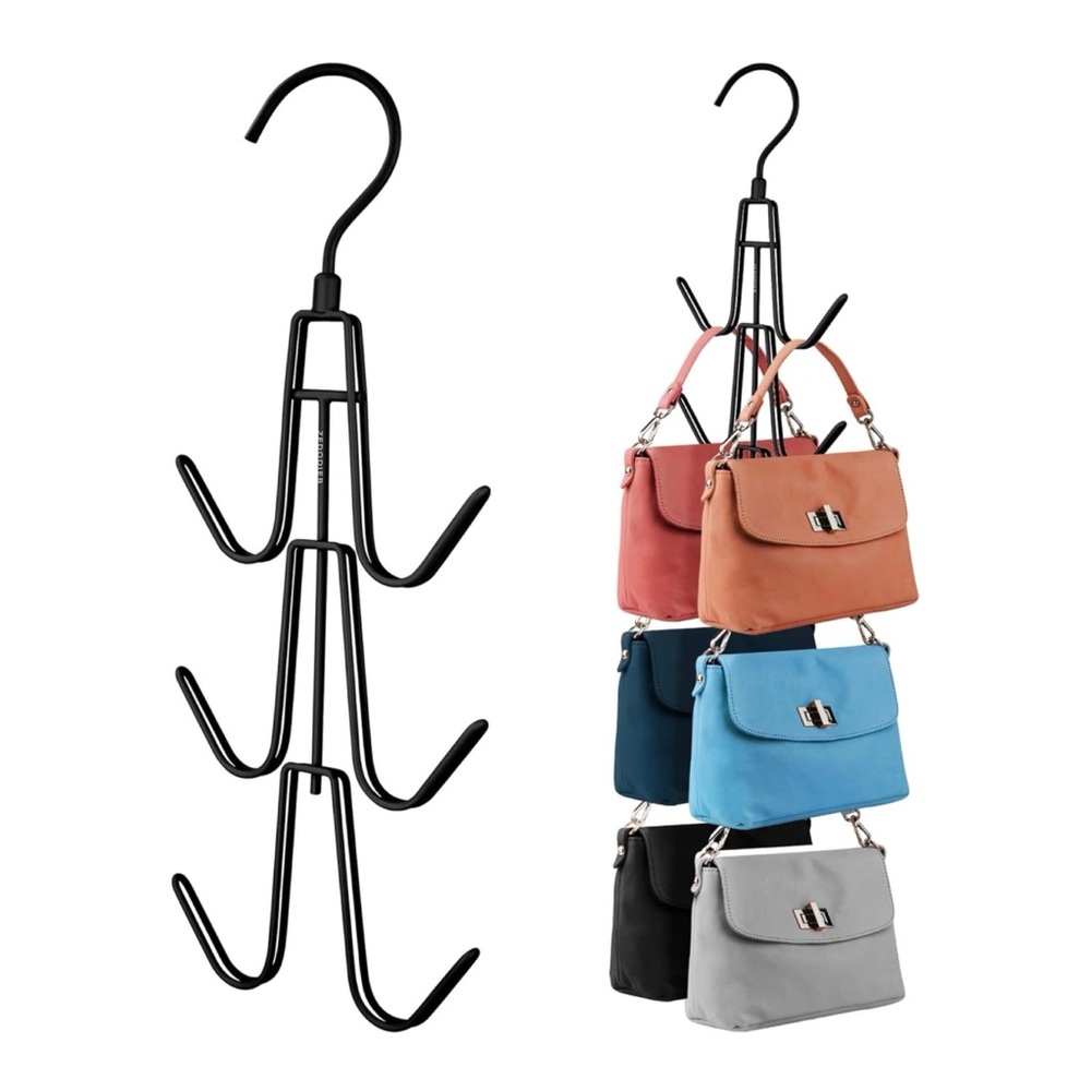 NWOB - Black Metal Purse/Tie/Scarf Closet Organizers